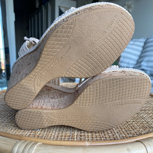 Stuart Weitzman Xminx Woven Espadrilles sz 37.5 - Picture 5 of 7
